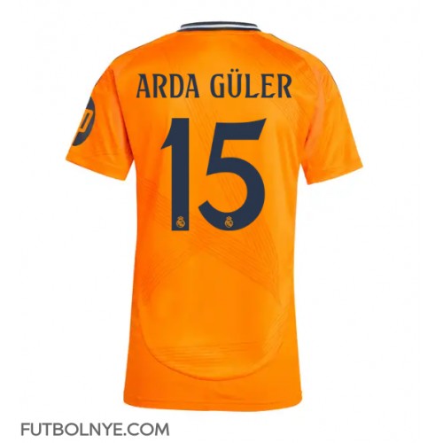 Camiseta Real Madrid Arda Guler #15 Visitante Equipación para mujer 2024-25 manga corta